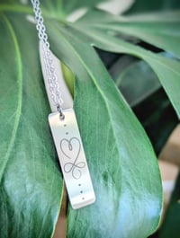 Image 2 of Calligraphy Heart Pendant Silver