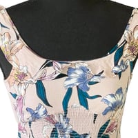 Image 7 of Light Pink Floral Smocked Midi Sun Dress Size L