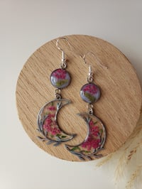 Floral Moon Earrings 