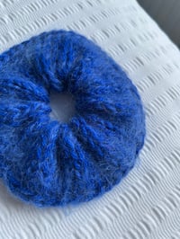 Image 2 of Knit scrunchie in cobalt