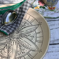 Image 1 of Round Serving Dish, Mishima Inlay