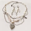 Ribbons and Stars (Necklace and Earrings set)