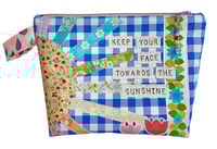 Image 1 of Keep Your Face Towards the Sunshine Pouch - BLUE