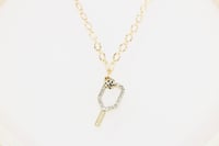 Image 6 of Rhinestone Pickleball  Necklace 