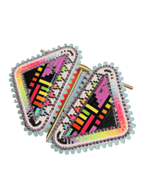 Image 4 of XXL Divine Aura Inlay Earrings 