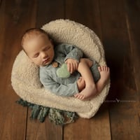 Image 1 of Shawn-1 newborn romper - sage