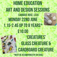 Image 2 of Home Ed Monday 22nd June ‘Glass creatures/cardboard creatures’
