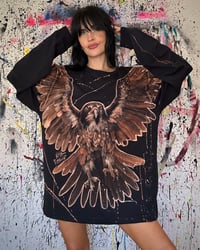 Image 3 of “BIRD OF PREY” BLEACH PAINTED LONG SLEEVE T-SHIRT XL