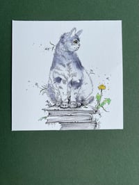 Image 3 of Puss On Books - Kitty Cat Study