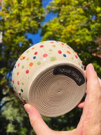 Image 3 of rainbow dot bowl