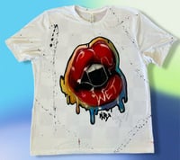 Image 1 of “WET” HAND PAINTED T-SHIRT 2XL