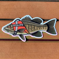 Image 2 of Emotional Support Smallmouth Bass Sticker