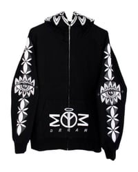 Image 2 of “Bloom” Full Zip Up Hoodie (Black)