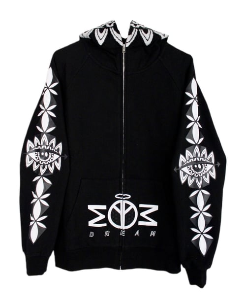 Image of “Bloom” Full Zip Up Hoodie (Black)