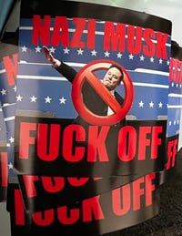 Image 3 of nazi musk fuck off sticker