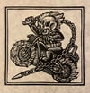 Ghost Rider Block Print