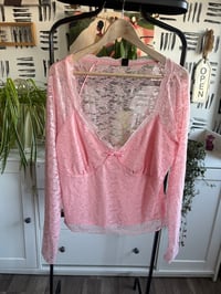 Image 1 of Pink lace top 