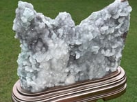 Image 12 of Druzy Quartz Crystal With Green Fluorite #452 