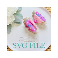 Image 1 of SVG X Cricut / Silhouette Hair Bow Die Aura # 70