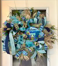 Image 1 of Beachy Welcome Wreath