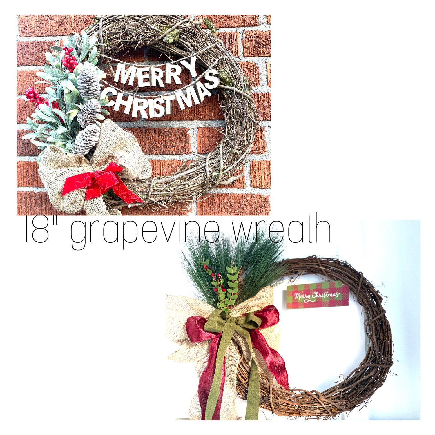 Image of 18” Grapevine wreath