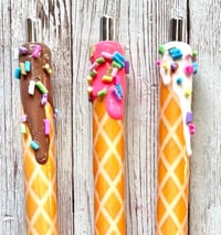 Image 1 of Custom Ice Cream Cone Drip Gel Pen