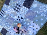 Image 2 of Monochrome and Grey Patchwork Mat