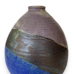 Image of TRI-COLOR LARGE EGG SHAPED VASE