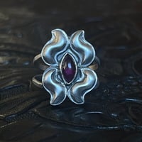 Image 3 of Garnet Blossom Ring