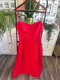 Image 1 of Red cotton dress