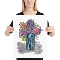 Image 6 of Crocuses and anemones with a fancy knot- Poster Print