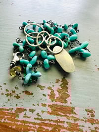 Image 17 of gorgeous turquoise nugget necklace with opal pendant