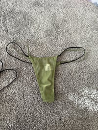 Green mesh thong 