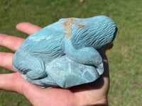 Image 19 of Sloth Carving - Blue Aragonite #2917
