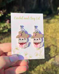 Image 3 of Cowboy Hat Kitty Earrings 