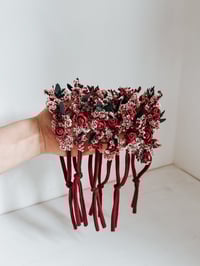 Image 10 of Festive red roses wreath halo