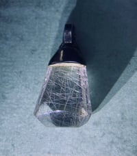 Image 3 of Pendentif quartz rutile et argent massif, années 70, poinçonné 