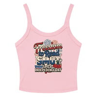 Image 5 of Freedom to read-Women’s micro-rib tank top