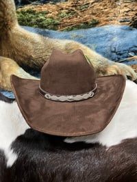 Image 2 of Suede Cowboy Hat Brown