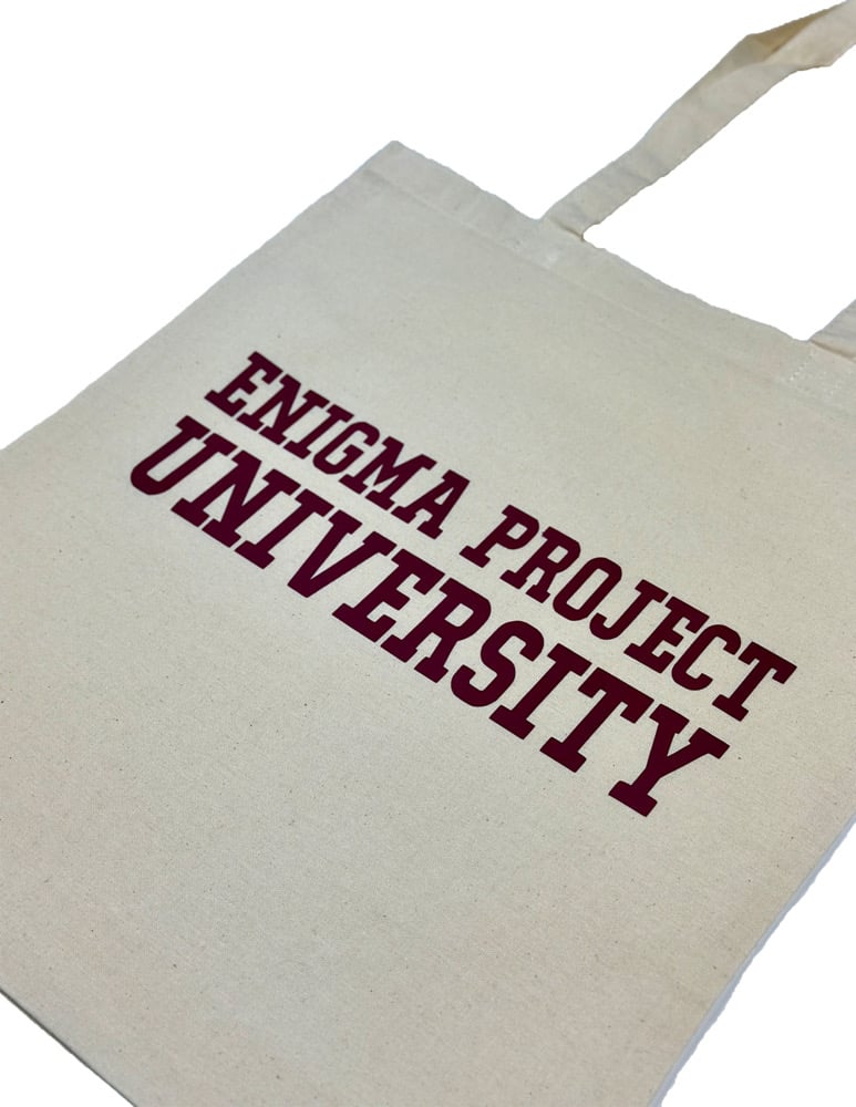 Image of Enigma Project University Tote Bags.