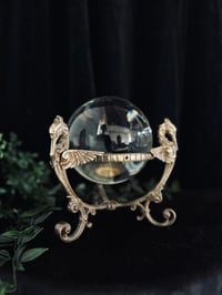 Image 4 of Magnifique boule de cristal de 13cm de diamètre et son support en bronze massif, XIXème siècle