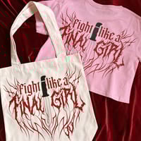 Image 2 of Fight Like a Girl - Tote Bag - Light Pink 