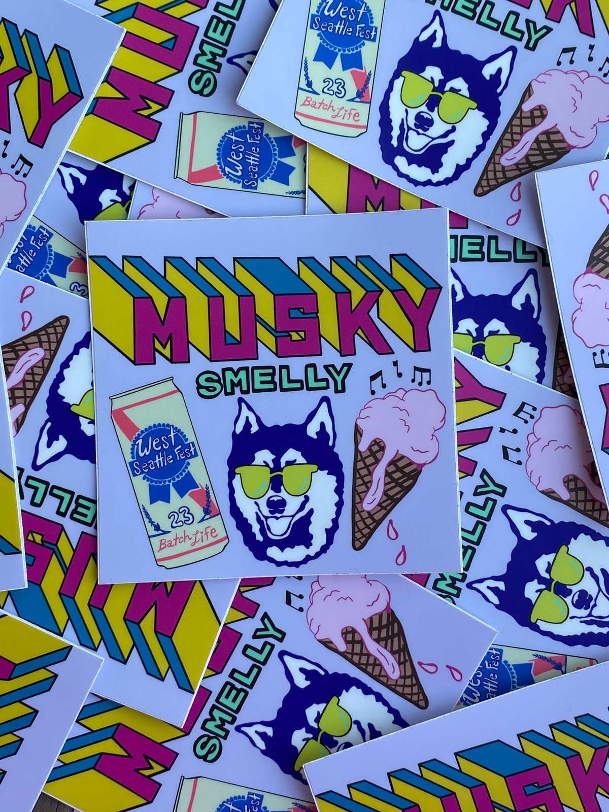 Image of Musky Smelly LIMITED RUN stickers