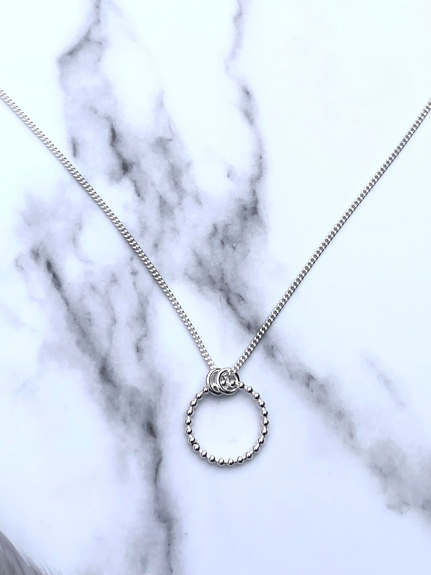 Image of Handmade Sterling Silver Enzo Circle Pendant