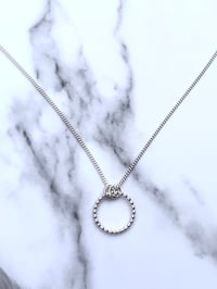 Image 4 of Handmade Sterling Silver Enzo Circle Pendant 