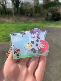 Image 3 of Team Rocket Spinner Charm, blasting off again Keyring