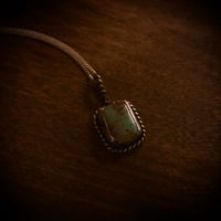 Image 2 of Multicolor Turquoise square Pendant - 18” chain