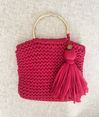 Image 1 of Deep red tassel charm bag 