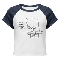Image 10 of Women’s micro rib raglan baby tee if I relax