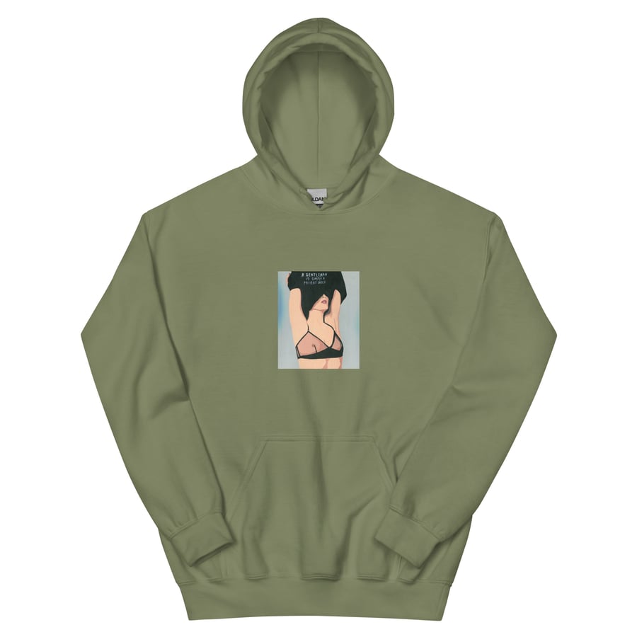 Image of A GENTLEMAN IS SIMPLY A PATIENT WOLF HOODIE
